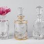 Fragrance for women & men - FOOTED LONG PERFUME BOTTLE (S) EMPIRE INCRUSTED GOLD (180 ML) - CRISTAL DE PARIS