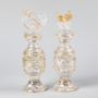 Fragrance for women & men - FOOTED LONG PERFUME BOTTLE (S) EMPIRE INCRUSTED GOLD (180 ML) - CRISTAL DE PARIS