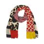 Scarves - Dora Red scarf - HELLEN VAN BERKEL HEARTMADE PRINTS