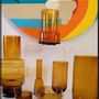 Vases - Large retro style design vase, amber or gray color, TYLER46AM - ELEMENT ACCESSORIES