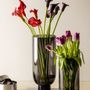 Vases - Vase en verre sobre et moderne, de forme cylindrique moderne, ambre ou gris, OMAHA14 AM/GR - ELEMENT ACCESSORIES