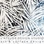 Textile and surface design - Hand painted textile design - L'ATELIER DESIGN STUDIO