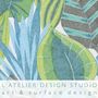 Textile and surface design - Hand painted textile design - L'ATELIER DESIGN STUDIO