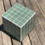 Tables basses - Table d'appoint Cube 26x26 - vert d'eau - L'ATELIER DES CREATEURS