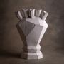 Vases - TULIPA porcelain vase, white, cubist, object - KLATT OBJECTS