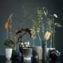 Décorations florales - Vase/jardinière GRAFFIO, rétro, noir/blanc, lignes fines, motif rayé, fait main - KLATT OBJECTS