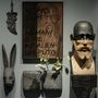 Sculptures, statuettes and miniatures - ZORRO bust, carved, wood, man, head, sculpture, handmade - KLATT OBJECTS