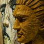 Sculptures, statuettes et miniatures - Buste ZORRO, sculpté, bois, homme, tête, sculpture, fait main - KLATT OBJECTS