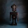 Sculptures, statuettes and miniatures - ROBOT object, drift-wood, figure, black,  - KLATT OBJECTS