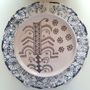 Everyday plates - White ceramic plate with ATLAS TERRACOTTA patern - LALLA DE MOULATI