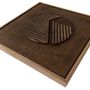 Other wall decoration - SAM Bagor Fluted Wall Decor Square Brown - SIJI LIFESTYLE