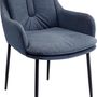 Armchairs - Chair with Armrest Thea Dark Grey - KARE DESIGN GMBH
