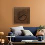 Other wall decoration - SAM Bagor Fluted Wall Decor Square Brown - SIJI LIFESTYLE