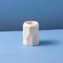 Decorative objects - Faceted White Marble Toothbrush Holder - BE HOME