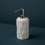 Soap dishes - Faceted White Marble Soap Dispenser - BE HOME