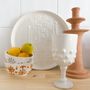 Platter and bowls - TAJ RELIEF white ceramic plate - LALLA DE MOULATI