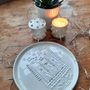 Platter and bowls - TAJ RELIEF white ceramic plate - LALLA DE MOULATI
