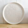 Platter and bowls - ATLAS RELIEF White Ceramic Plate - LALLA DE MOULATI