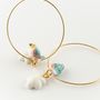 Jewelry - “Harvest Time” Bird & Flower Hoop Earrings - NACH