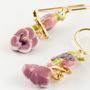 Jewelry - “Figs and Flowers” bird on branch earrings - NACH
