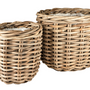 Pottery - Vida plant basket 2 pcs. Natural rattan - VILLA COLLECTION DENMARK