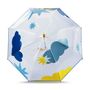 Children's apparel - Kids clear bubble dome umbrella - Clouds print SVALBARD - ANATOLE