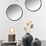 Mirrors - Vardo Mirror D50 cm Black Iron/Mirror - VILLA COLLECTION DENMARK