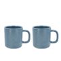 Mugs - Fjord mug 0.25 liter 2 pcs Blue Porcelain - VILLA COLLECTION DENMARK