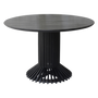 Dining Tables - Eiffel teak round table black Ø120 cm + Ø140 cm - RAW MATERIALS
