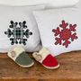 Fabric cushions - Christmas pillows “Christmas star” - ATELIER COSTÀ