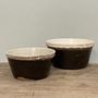 Pottery - Old black planters - THE SILK ROAD COLLECTION