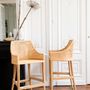 Stools - SAIGON rattan and teak bar stool - KOK MAISON