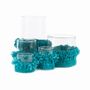Candlesticks and candle holders - The Oh My Gee Candle Holder - Aqua - S - Set of 4 - BAZAR BIZAR - COASTAL LIVING
