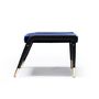 Stools - Wormley Footstool in Black Lacquered Wood and Brass Details - DUISTT