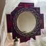 Miroirs - Mandala miroir Sri Yantra, géométrie sacrée, décoration murale en bois - BHDECOR