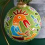 Christmas garlands and baubles - CERAMIC CHRISTMAS BALL “ROOSTER" - LORASHEN