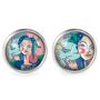 Bijoux - Ears studs Queen Size surgical stainless steel - Picasso - LES JOLIES D'EMILIE