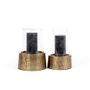 Candlesticks and candle holders - The Croco Candle Holder with Glass - Brass - M - BAZAR BIZAR - COASTAL LIVING