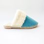 Shoes - Turquoise Eco Slippers - ATELIER COSTÀ
