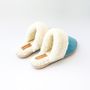Shoes - Turquoise Eco Slippers - &ATELIER COSTÀ