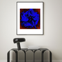 Affiches - « VELVETEEN DREAM » - Impression d'art de luxe/décoration murale - A3 + - Bleu - KIKI GUNN - PRINT WORKS