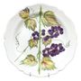 Formal plates - Feston Plate with hand painted Pouplard Fruits decoration - BOURG-JOLY MALICORNE
