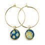 Jewelry - Hoop earrings gold Les Parisiennes Flabellum - LES JOLIES D'EMILIE