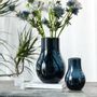Vases - Vase élégant moderne icone en verre de qualité bleu foncé, DAVOS10 - ELEMENT ACCESSORIES