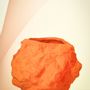 Vases - Ceramic vase w. look of rock, in trendy orange CHU20OR - ELEMENT ACCESSORIES