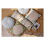 Fabric cushions -  Sage Diamond Lumbar Pillow - 12x34 inch - CASA AMAROSA