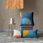 Fabric cushions - Handmade Geo Shapes Lumbar Pillow, Multi- 12x30 Inch - CASA AMAROSA
