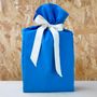 Gifts - Reusable blue gift wrap made in France and made of cotton - NILE® - NILE
