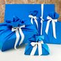 Gifts - Reusable blue gift wrap made in France and made of cotton - NILE® - NILE