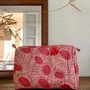 Clutches - Ashna pink floral toilet bag - TERRE AMBRÉE
